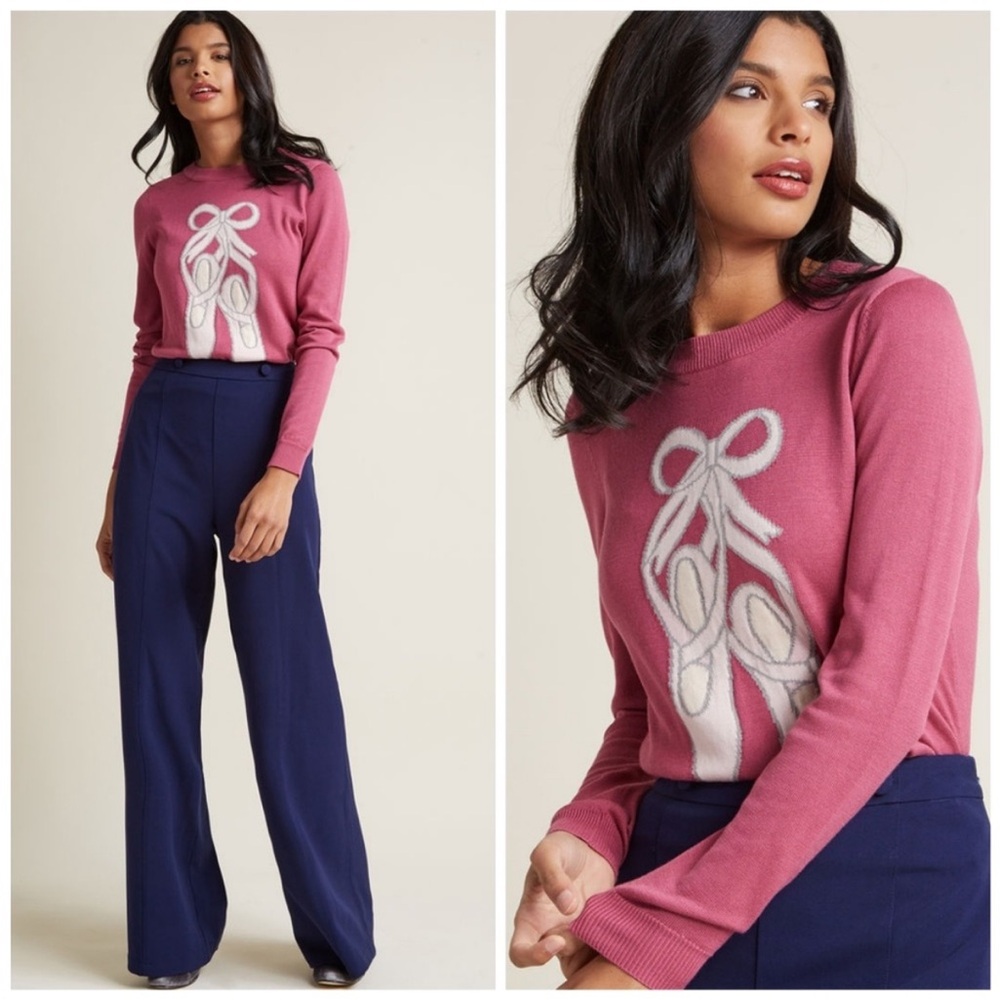 MODCLOTH Ballet Slippers Knit Sweater Size 2X